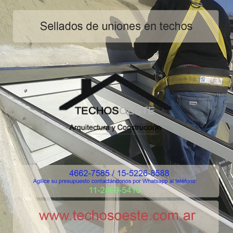 Sellados de uniones en techos