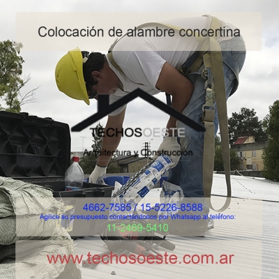Colocación de alambre concertina