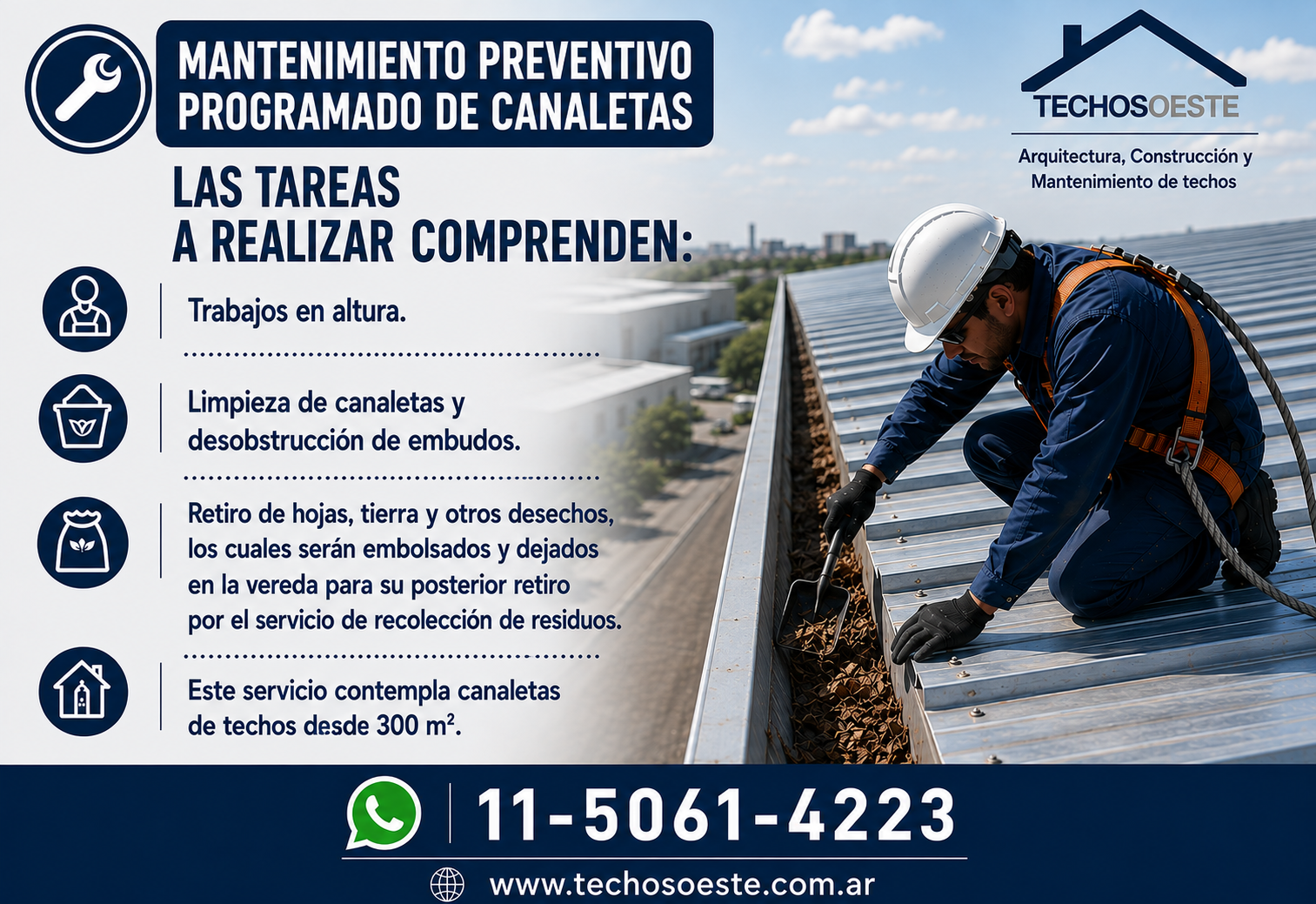 «alt»Mantenimiento de canaleta preventivo programado